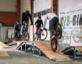 The Erfahrbar Bike Place is currently Germany's only pop-up indoor bike park and is only open temporarily.