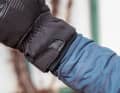 The cuffs extend well over the jacket, but could open wider