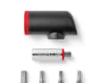Mit dabei: Bits aus langlebigem S2-Stahl in den Größen 4 mm, 5mm und 6mm sowie ein 25er-Torx.