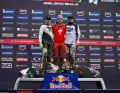Das Podium der Männer: Loic Bruni vor Oisin O`Callaghan und Amaury Pierron.