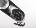 The compression damping on the Lefty is stiff and difficult to adjust. The upside-down design requires special cable routing for the brake.