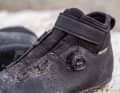 The fit of the Fizik is Italian narrow. The Boa fastener provides good traction on the foot