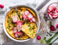 Les omelettes sont faciles à préparer et constituent un repas chaud et rapide après la visite.