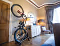 The BikeStow Flip makes it possible to store bikes vertically - it couldn't be more space-saving.