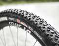 The Maxxis Dissector on the front wheel provides good guidance, while the Rekon rolls well at the rear.