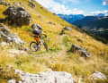 Alpine pump track: The last trail section (Pordoi Butz) is a flowing up & down.