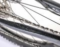 No frame protection: The first off-road use results in unsightly paint damage, as on the Giant.