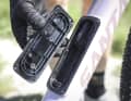 A storage compartment in the down tube of the Santa Cruz Stigmata offers space for small spares, bars or a light windbreaker.