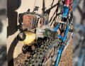 Weird idea: In order to be able to do more training runs, Greg Herbold equipped his bike with a motorised scythe drive back in 1996.