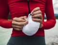 The Spinshift Windbreaker can also be packed away small - in its own pocket.