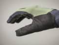 Perfect if the glove slightly anticipates the grip position on the handlebars when cutting