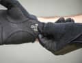 A small flap helps you slip in, the DND does not have a Velcro fastener
