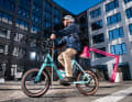 Small wheels, big city fun: compact bikes feel particularly at home here.
