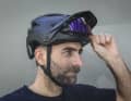 Sunglasses and goggles fit easily under the visor