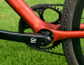 Flowing shapes: Thanks to craftsmanship and steel printing processes, eccentric bearings and divisible rear triangle are evidence of spec variants.