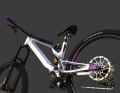 The Hustok Mahle Hybris features a high-pivot rear suspension system and interchangeable dropouts.