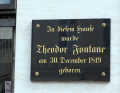 Theodor Fontane was born in Neuruppin. Many of his works are set in his native Brandenburg.