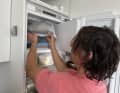 ... in the freezer compartment.