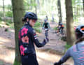 Anne Terpstra gives the young riders valuable tips on riding technique.