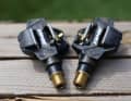 Sinfully expensive titanium axles with a gold finish adorn the Time Attac XC12. With pedals this pretty, you can save yourself the wrapping paper.