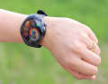 Big thing: The 46-millimetre version of the heavy Huawei Watch 5 looks pretty big on petite wrists. The display has space for all kinds of data.