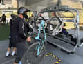 On the Sonnenhangbahn, the bikes are secured to the seats using special bike clips.