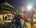 BIKE reporter Henri Lesewitz treats himself to a short half-time break around midnight.