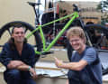 Teamwork makes the dream work: BIKE editor Jan Timmermann’s 32-inch Bie Leovelo was also on display at Bespoked.