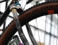 The fork is a homemade design for 32-inch wheels and carries a hip flask.