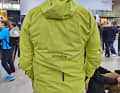 The running jacket has some reflective elements and special cuffs on the arms.