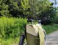 We rode with the generously sized pannier.