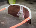 The nose bridge is rubberised but not adjustable and therefore does not always fit perfectly