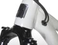 Beautiful details such as an elegant head tube logo and internally routed cables adorn the frame of the Marin children's bike.