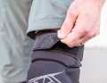The Try Lee knee pad does not have Velcro over the calf. The Velcro on the upper leg is easy to use