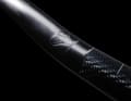 The laminated Bike Ahead logo is of course also made of carbon fibre.