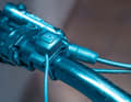 The remote control is wired and switches between dipped and full-beam headlights