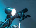 Using the bracket supplied, the Busch & Müller IQ-XM Speed can be mounted high on the handlebars