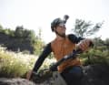 The sleeves of the jersey are aerodynamically tight, while the torso area has a looser cut.