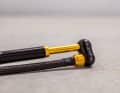 The hose can be secured via a thread in the handle