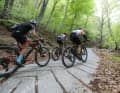 The wide-angle lens almost turns the steep, long concrete ramp into a flat section. In the saddle, the section feels like a wall.