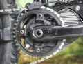 FLOP: Incorrect translation. With the 38-tooth chainring on the Marin, it becomes almost impossible to tackle long, steep climbs with lower gear ratios. Not ideal for long rides.