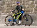 London-based street artist Thumbs with his special edition of the Marin Bobcat Trail.