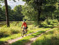 Near Schwarzbach in Thuringia, the route leads through the forest on forest tracks that are easy to negotiate.