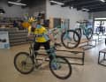 Former BIKE editor-in-chief Henri Lesewitz couldn't resist slipping into his Yeti retro outfit for the opening and packing his Yeti Easton A.R.C from 1993 into the boot.