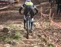 Max Ebrecht circles through the stone field in the slalom race.