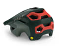 Enduro style: the helmet shell is pulled down low for added safety