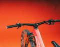The heavily rearward-cranked Basler bar with a 35 millimetre stem length defuses the long reach.