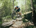 BIKE editor Jan Timmermann has an increased risk of osteoarthritis in his left leg following a serious knee injury. Thanks to specifically trained muscles, he can still ride through the Steinfeld on a hardtail.