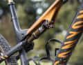 Thanks to new kinematics, the rear suspension of the Canyon Lux Trail should now feel like it has more travel.
