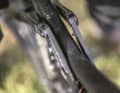 The small red SAG indicator in the rocker of the Liteville 303 simplifies the suspension setup.